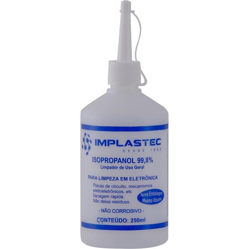 ALCOOL ISOPROPILICO IMPLASTEC 250ML C/BICO