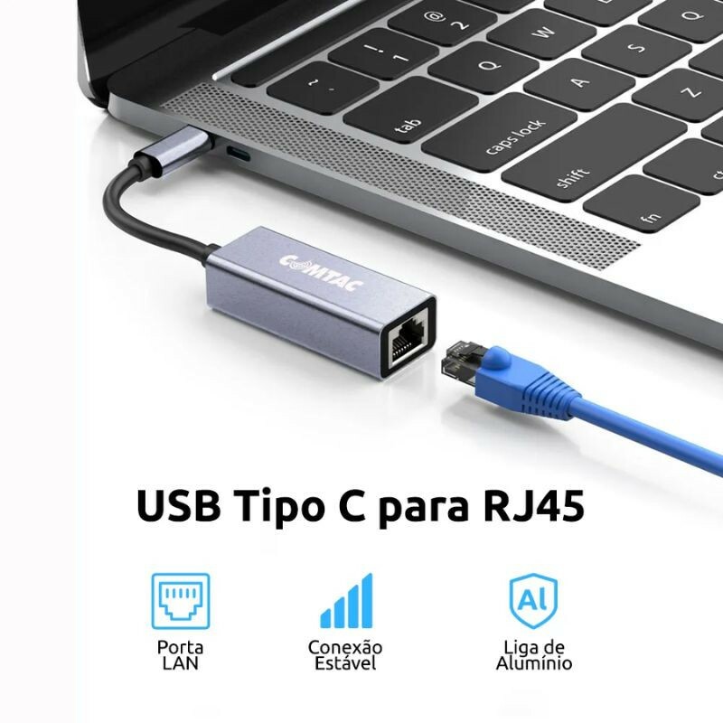 CONVERSOR COMTAC USB-C PARA GIGABIT ETTTHERNET RJ45 20139406