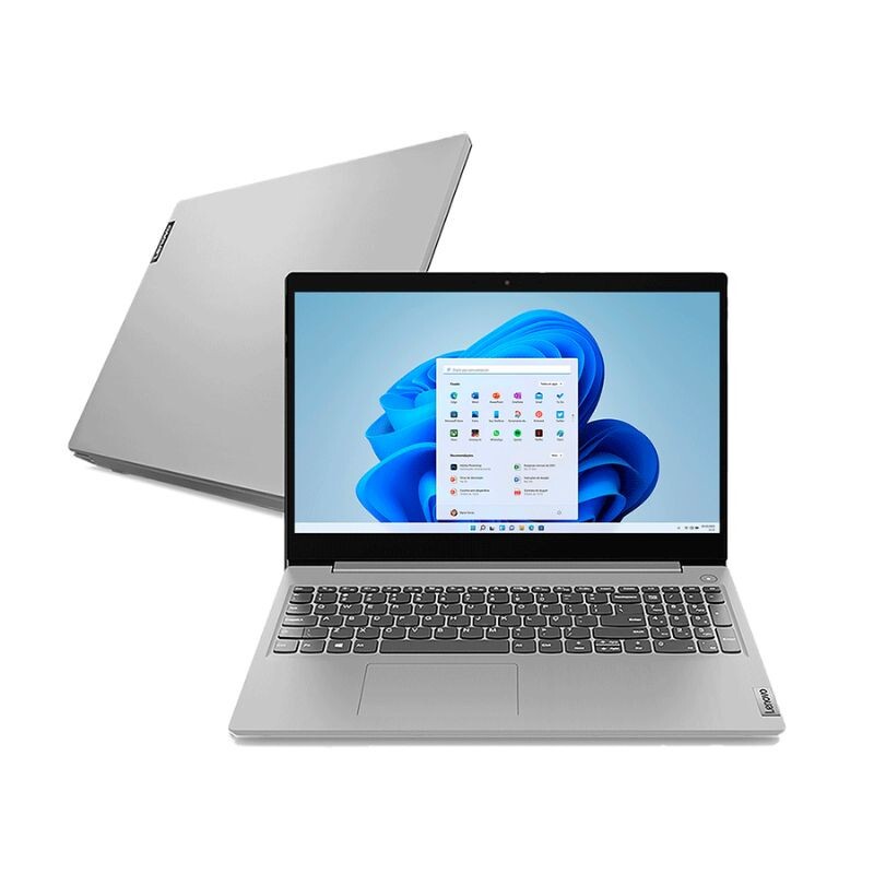 NOTEBOOK LENOVO ULTRAFINO IDEAPED 3 82MF0004BR R7-5700U 8GB/SSD 256GB/ 15.6"/W11 PRATA