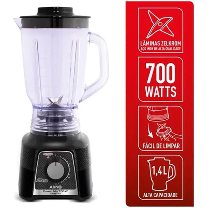 LIQUIDIFICADOR ARNO POWER MIX LIMPA FÁCIL 700W LQ33 PT