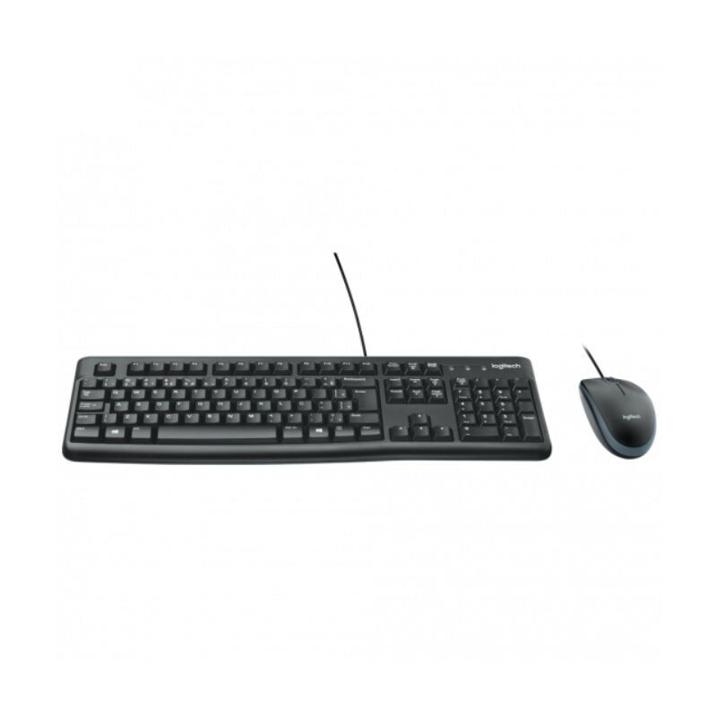 KIT TECLADO+MOUSE LOGITECH USB C/FIO MK120 PRETO