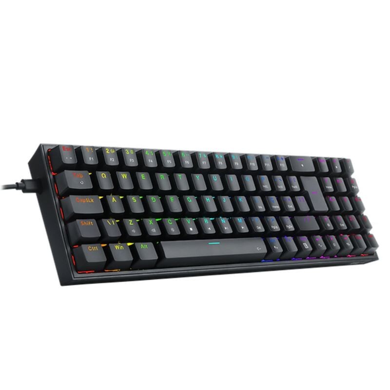 TECLADO REDRAGON GAMER POLLUX RGB PRETO SWITCH BROWN