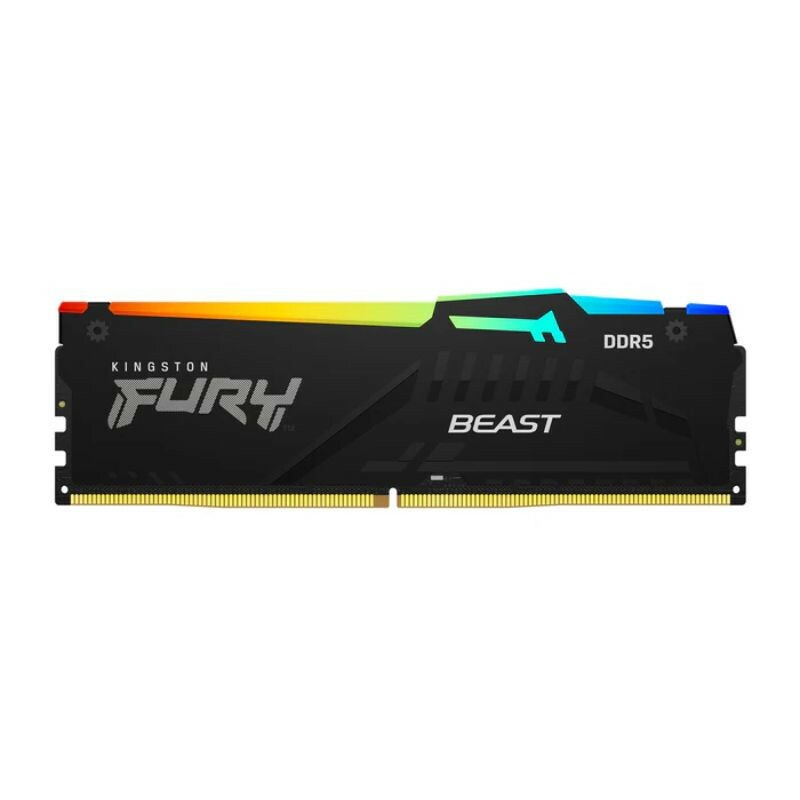 MEMORIA GAMER DESKTOP 16GB DDR5/5200MHZ - PC5 KINGSTON FURY BEAST RGB KF552C40BBA-16