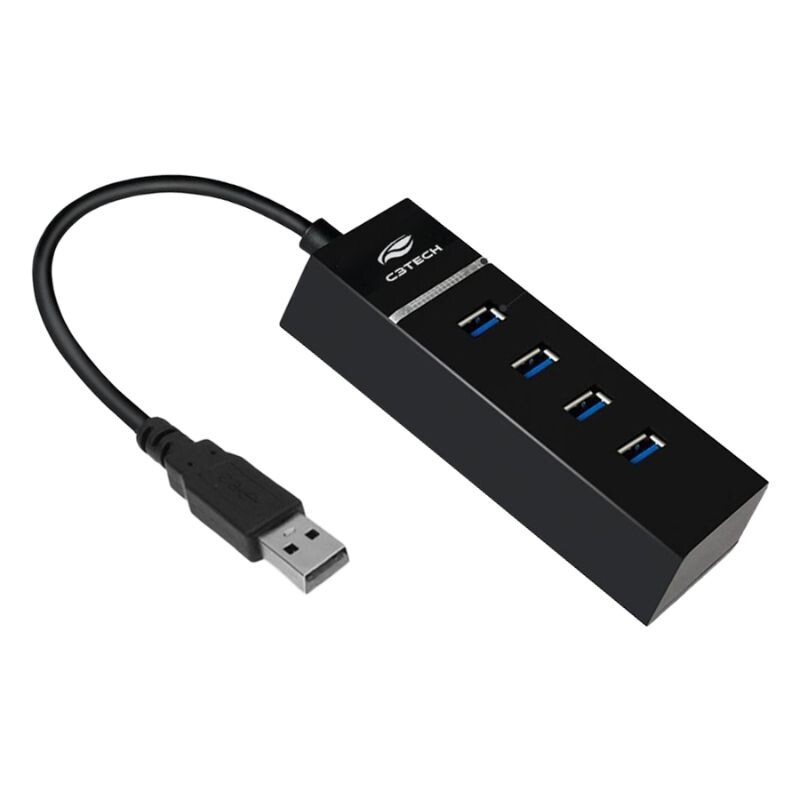 HUB C3TECH USB 3.0 4PORTAS HU-300BK PRETO