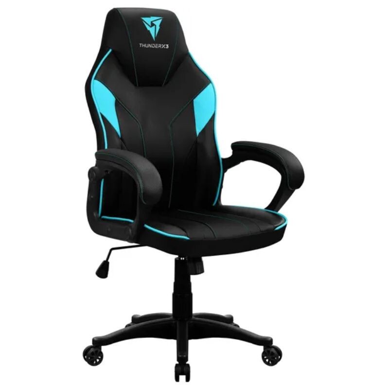 CADEIRA THUNDERX3 GAMER EC1 PRETA/CYAN            