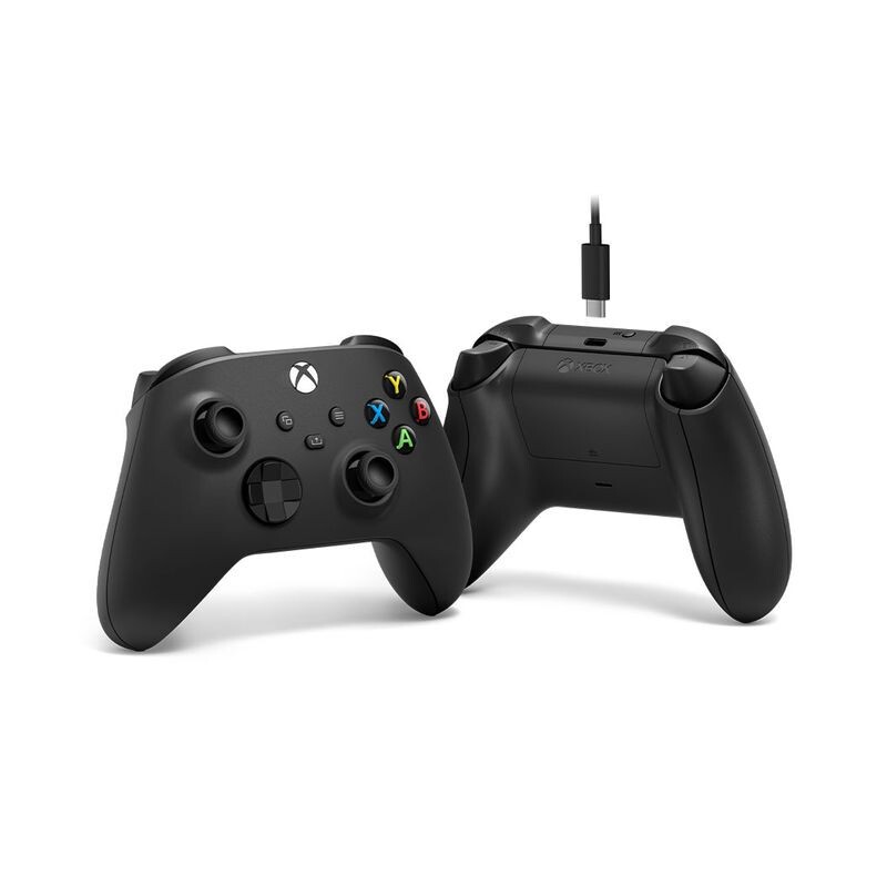 CONTROLE MICROSOFT SEM FIO XBOX + CABO USB-C CARBON BLACK 1V8-00013