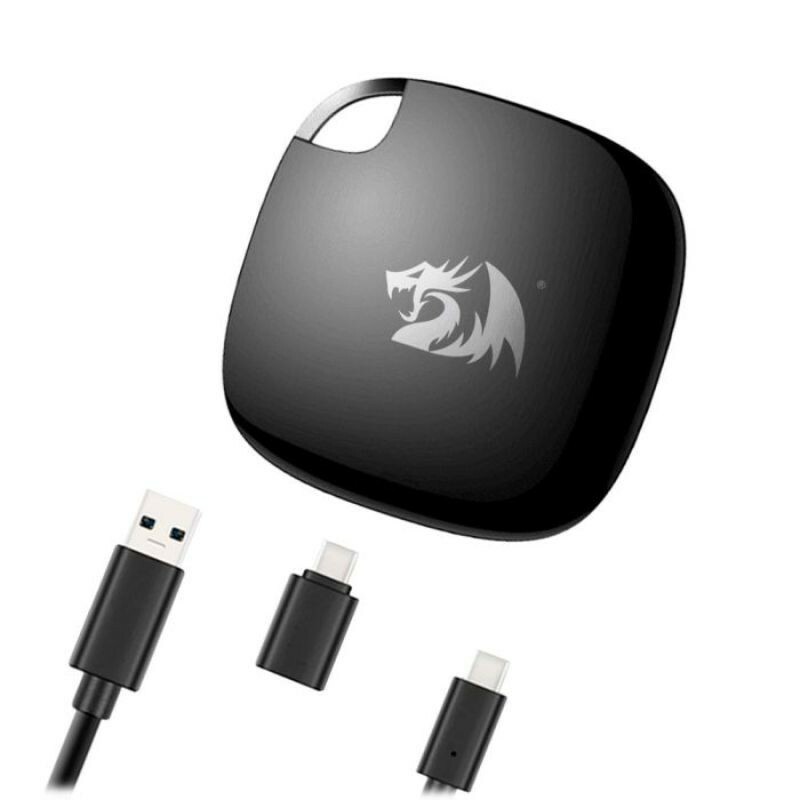 SSD EXTERNO PORTATIL REDRAGON 256GB IGNIS 459MB/S ED-202 PRETO