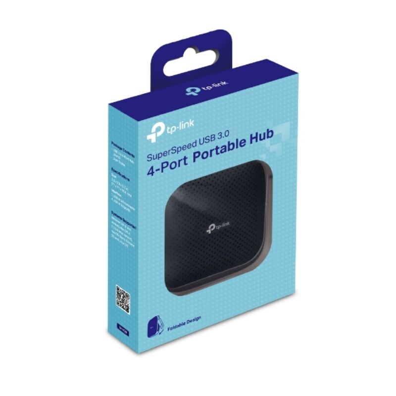 HUB TP-LINK USB 3.0 4PORTAS PORTÁTIL UH400 PRETO