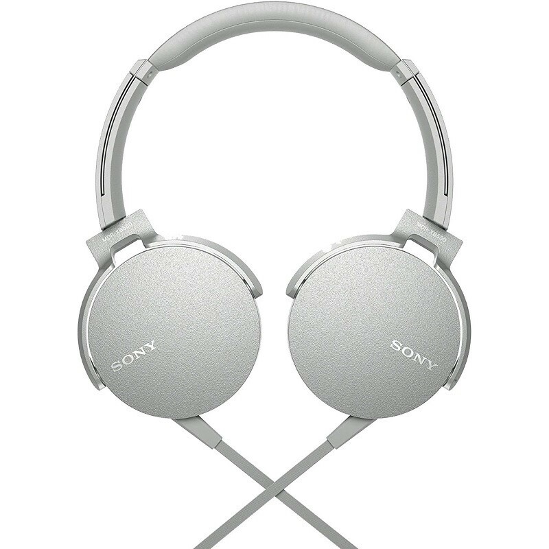FONE SONY MDR-XB550AP/W C/MICROFONE BRANCO        