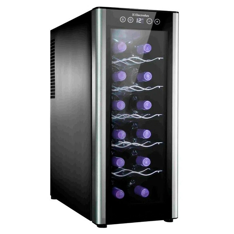 ADEGA ELECTROLUX 12 GARRAFAS 1 PORTA PRET/ALUMIN   