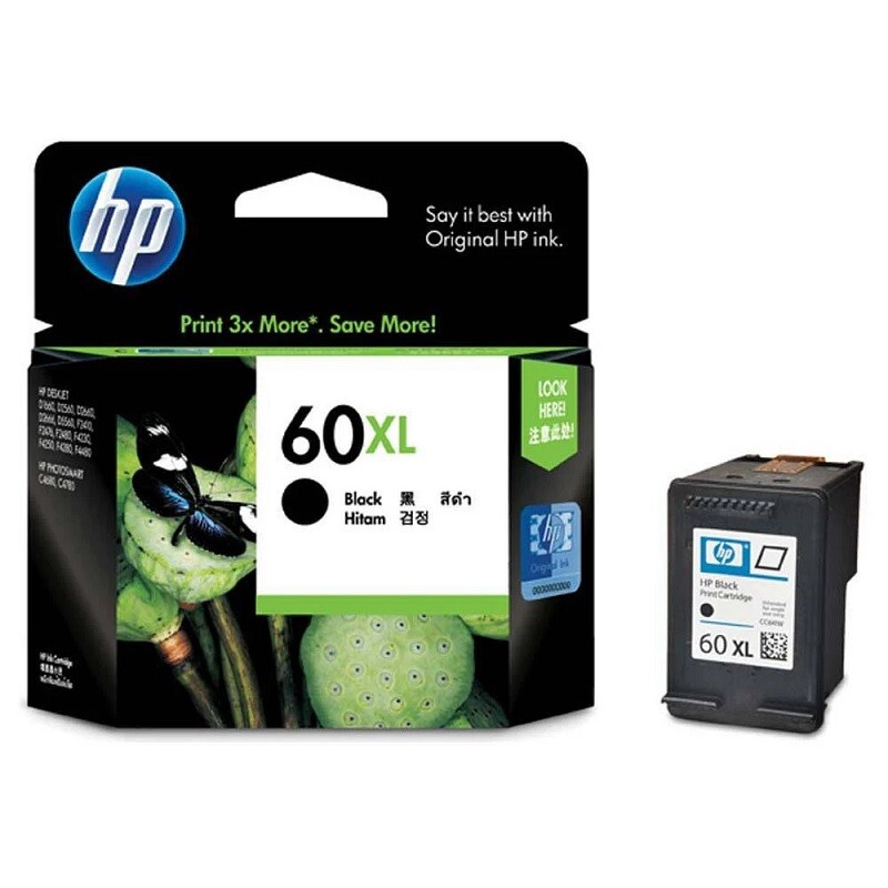 CARTUCHO HP 60XL - PRETO CC641WB - 13,5ML         