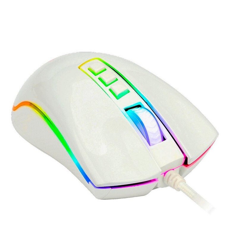 MOUSE REDRAGON GAMER COBRA RGB M711W BRANCO       