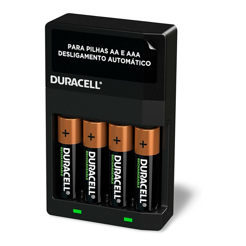 CARREG.DURACELL AA/AAA + 4 PILHAS PT              