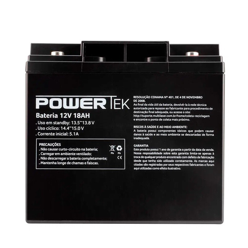 BATERIA SELADA 12V POWERTEK 18AH EN017            