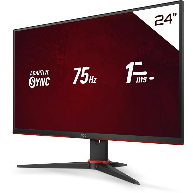 MONITOR GAMER AOC "23,8" SPEED IPS 75HZ 24GHE5 PT 