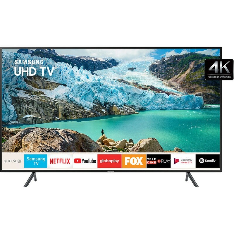 TV LED SAMSUNG UHD 4K 55" SMART 55RU7100 BT PRETA 