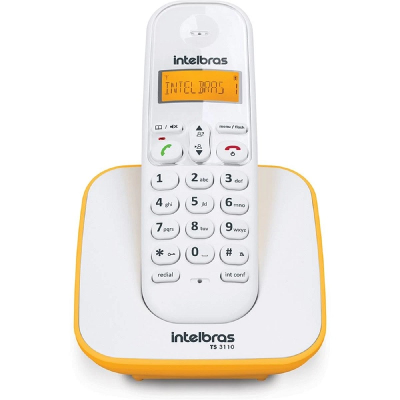 TELEFONE S/FIO DIGITAL INTELBRAS TS3110 BR/AMARELO    