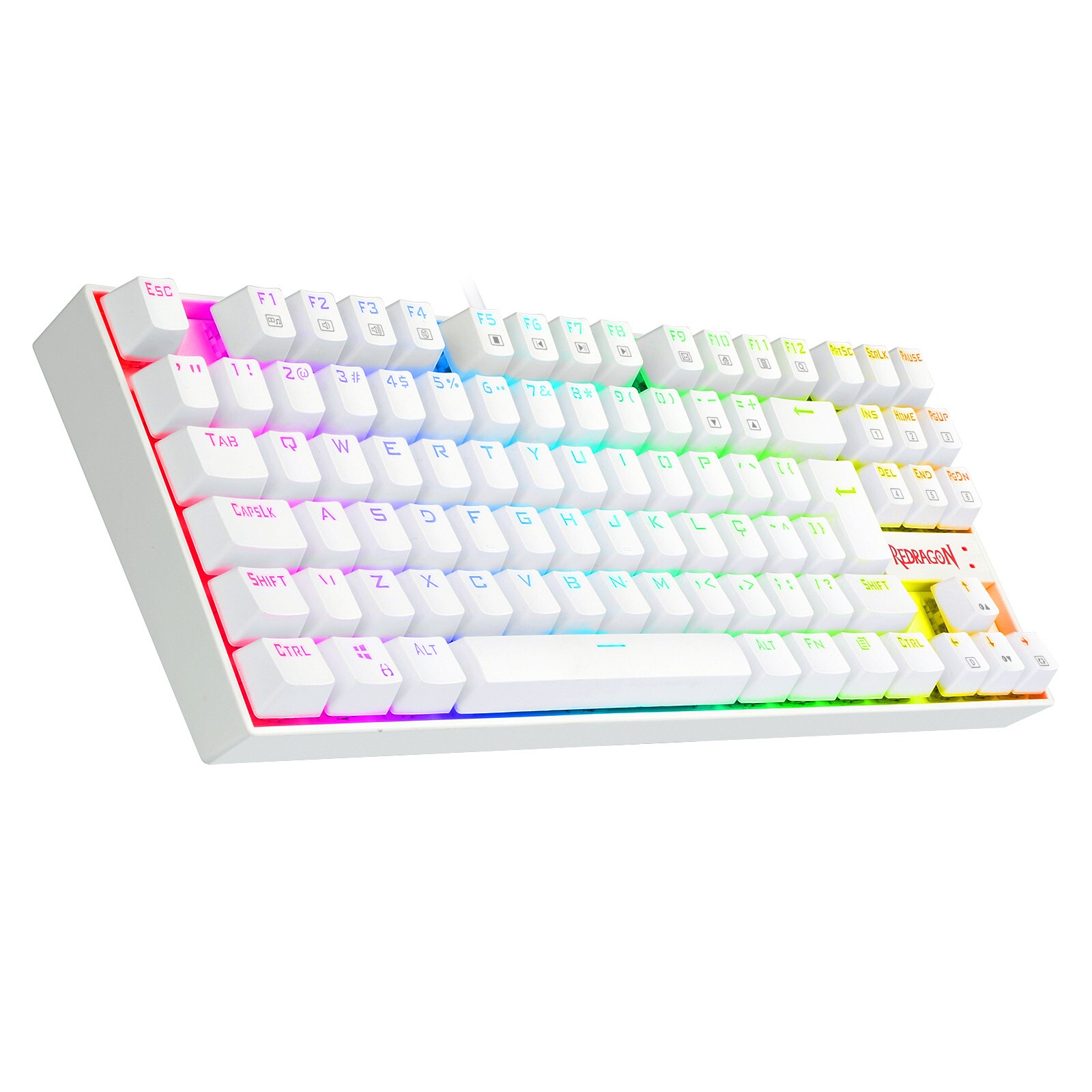 TECLADO GAMER REDRAGON KUMARA PRO RGB BRANCO      