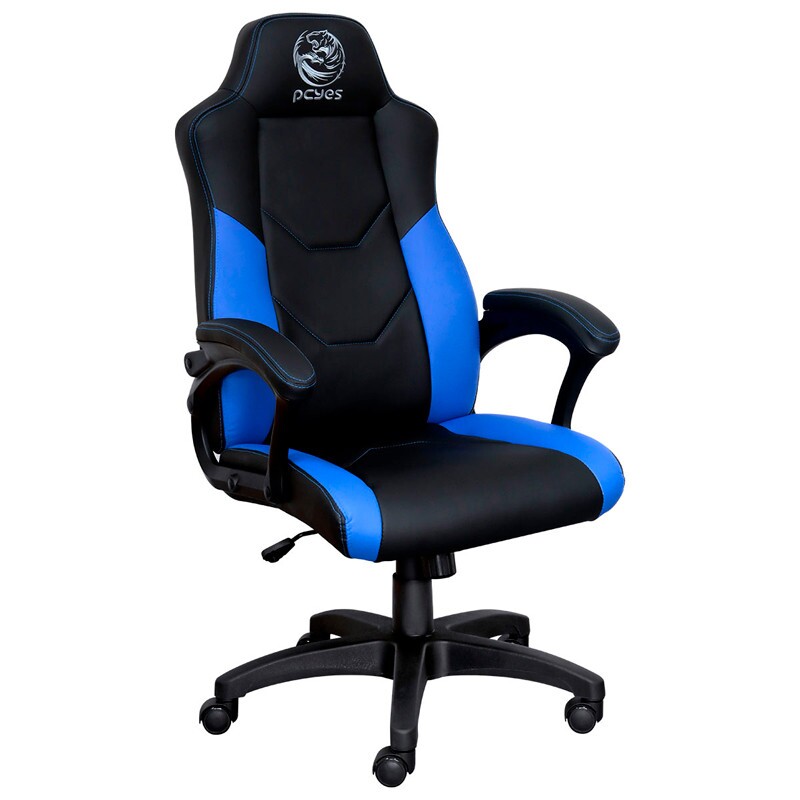 CADEIRA PCYES GAMER MAD RACER V6 TURBO PT/AZ      