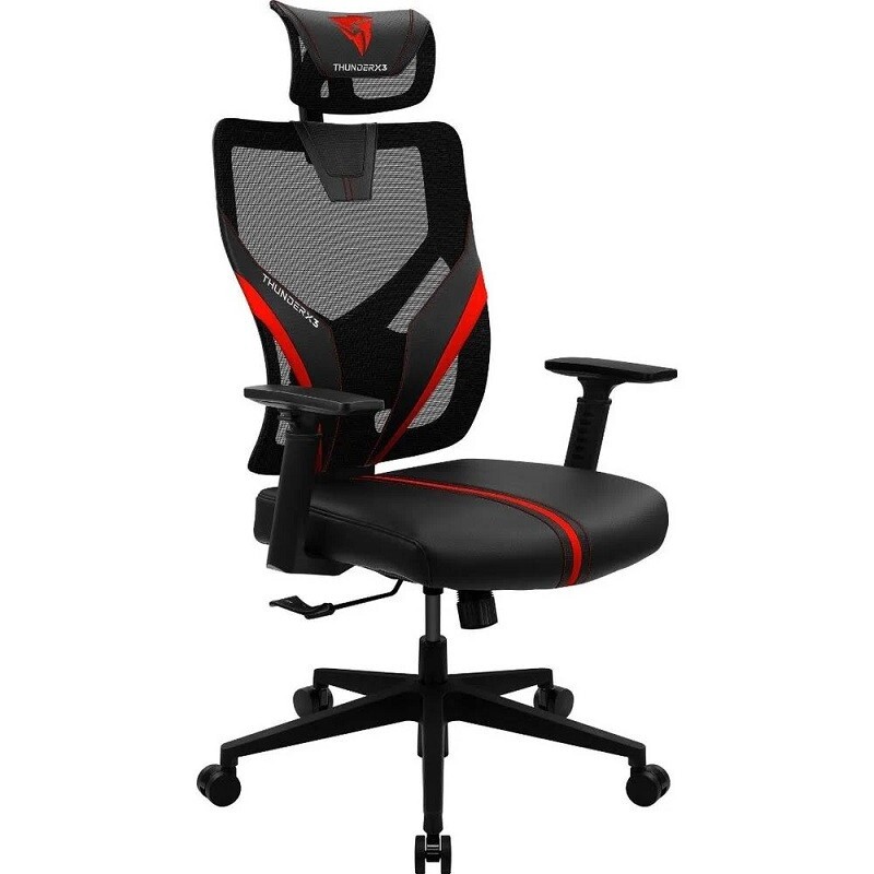 CADEIRA THUNDERX3 YAMA ERGONOMIC PT/VERMELHO      