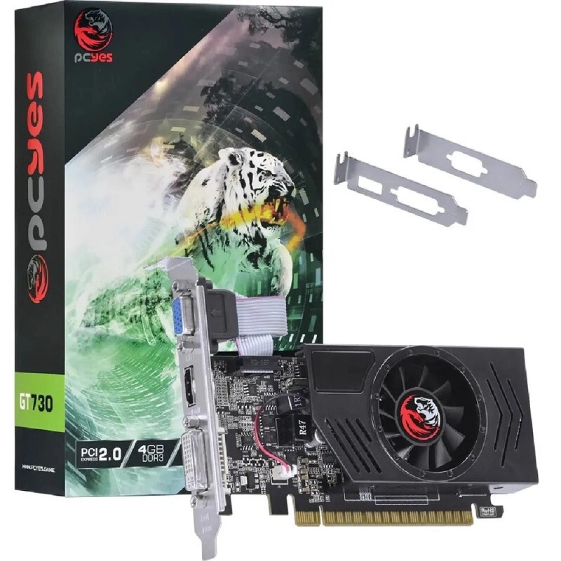 PLACA DE VIDEO PCYES N.GEFORCE GT 730 2GB GDDR5 64BITS       