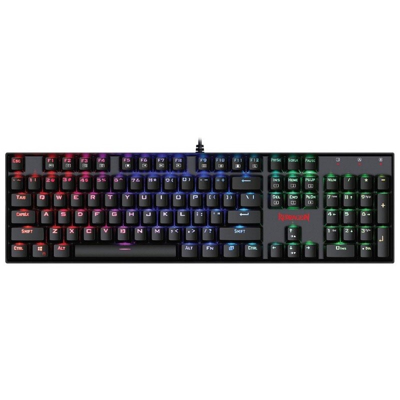 TECLADO REDRAGON GAMER MITRA MEC. RGB K551RGB-1   