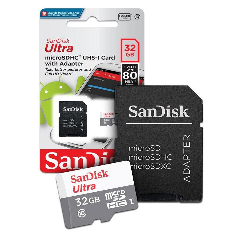 MEM.MICRO SD 32GB SANDISK ULTRA CL.10 80MB/S      