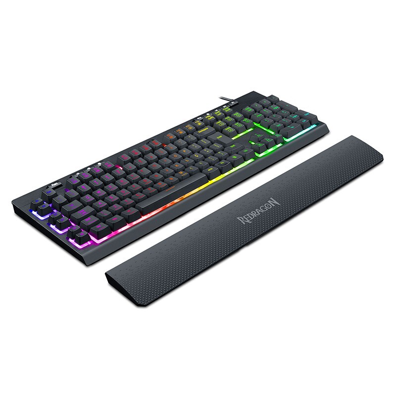 TECLADO MEMBRANA GAMER ABNT2 SHIVA RGB PT         