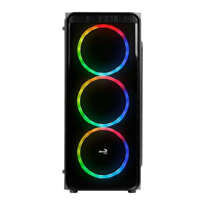 GABINETE AEROCOOL ATX SI-5200 RGB WINDOW PRETO    
