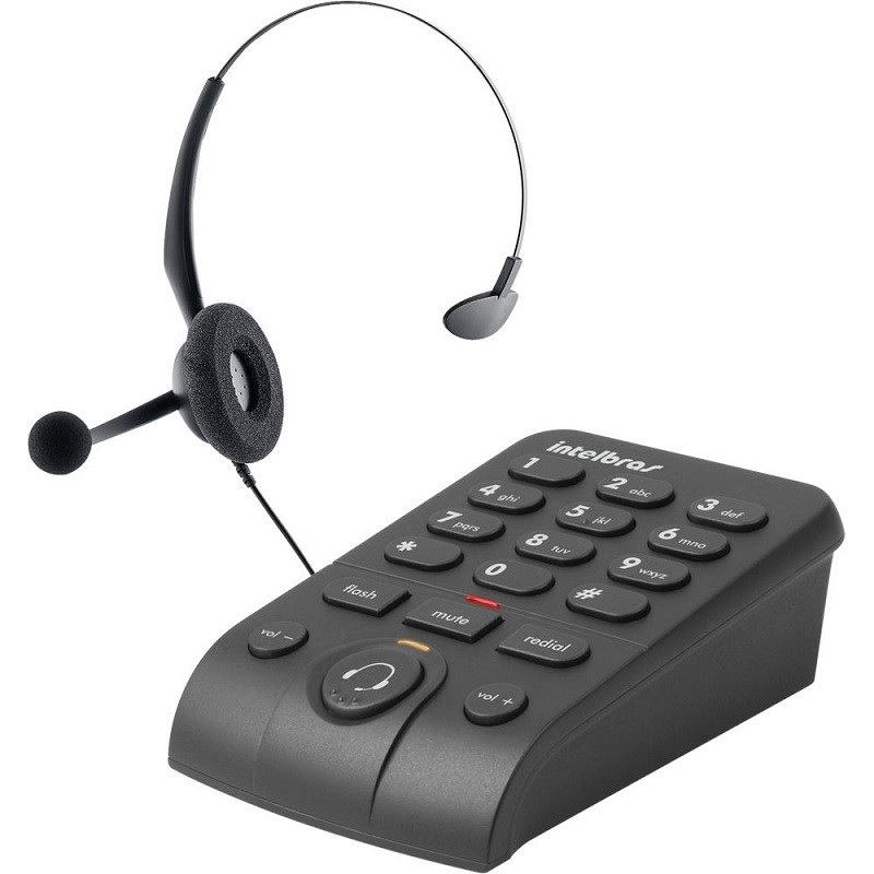 TELEFONE C/FONE INTELBRAS HEADSET HSB50 PRETO