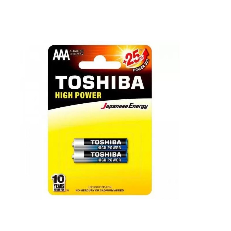 PILHA TOSHIBA AAA  ALCALINA C/2 LR03GCP           