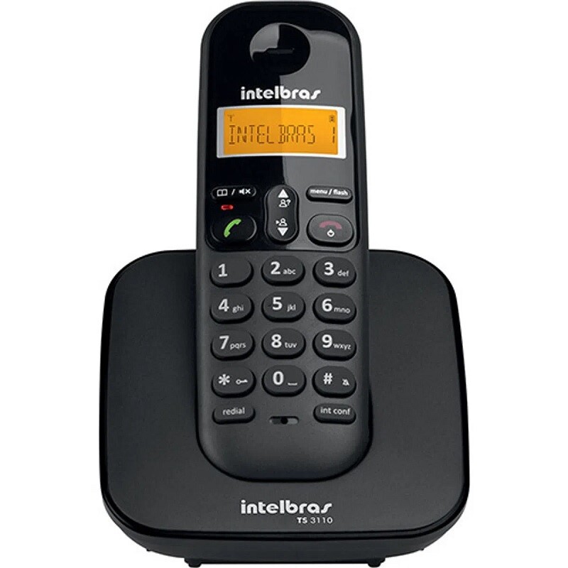 TELEFONE S/FIO DIGITAL INTELBRAS TS3110 PRETO 4123110