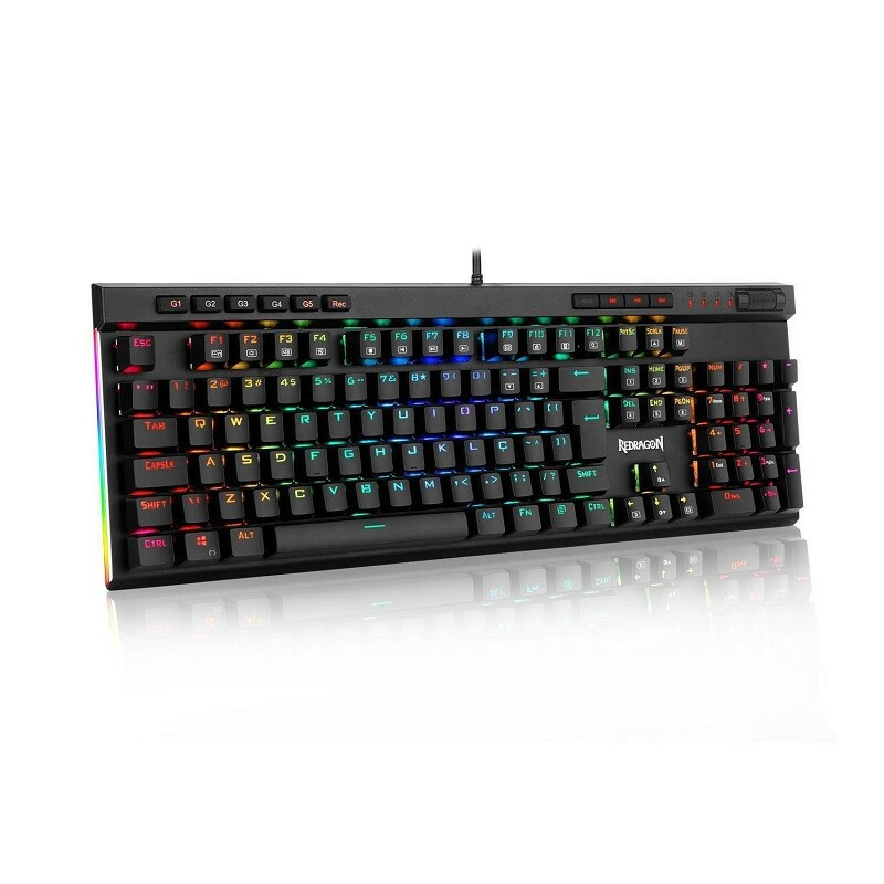 TECLADO REDRADON GAMER MEC. VATA PRO RGB PT-BLUE  