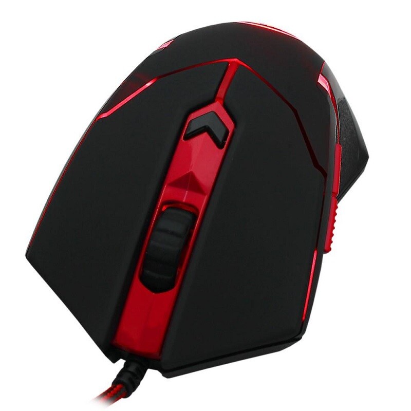 MOUSE REDRAGON GAMER USB M601-3 PRETO/VERMELHO    