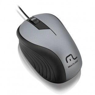 MOUSE MULTILASER USB EMBORRACHADO MO225 PT/CINZA