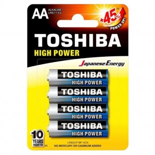 PILHA TOSHIBA ALCALINA AA LR6GCP(CART.C/4 UNID.   