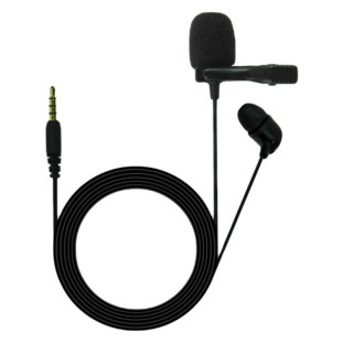 MICROFONE JBL CSLM20 DE LAPELA COM FONE DE OUVIDO AKG-JBLCSLM20 PRETO