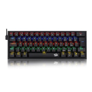 TECLADO REDRAGON GAMER MECANICO FIZZ RAINBOWN PRETO SWITCH MARROM