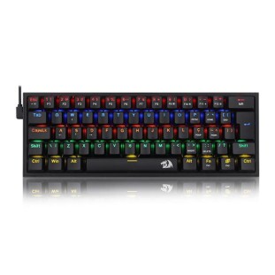 TECLADO REDRAGON GAMER MECANICO FIZZ RAINBOWN PRETO SWITCH MARROM