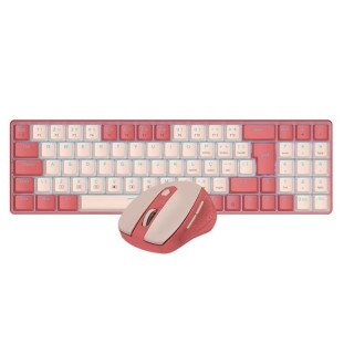 COMBO TECLADO+MOUSE REDRAGON USB 2.4G SEM FIO BS-8772 RP ROSA