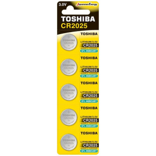 PILHA TOSHIBA MOEDA LITHIUM CR2025 3.0V (C/1 UNID)