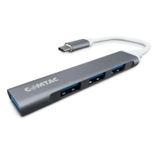 HUB USB-C COMTAC 1PORTA USB 3.0 + 3PORTAS USB 2.0 ALUMINIO CINZA 20121101