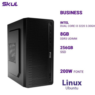 CPU SKUL B300 I3-3220 8GB/SSD 256GB/ATX 200W/LINUX UBUNTU
