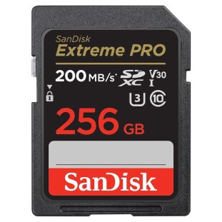 CARTAO DE MEMORIA SD 256GB SANDISK EXTREME PRO CLASSE V30 200MB/S SDSDXXD-256G-GN4IN
