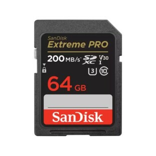 CARTAO DE MEMORIA SD 64GB SANDISK EXTREME PRO CLASSE 10 200MB/S SDSDXXU-064G-GN4IN