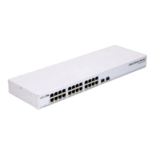 SWITCH 24P GIGABIT + 2P SFP MIKROTIK CLOUD SMART CSS326-24G-2S+RM