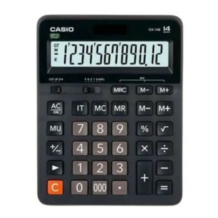 CALCULADORA DE MESA CASIO GX14B 12 DIGITOS PRETA