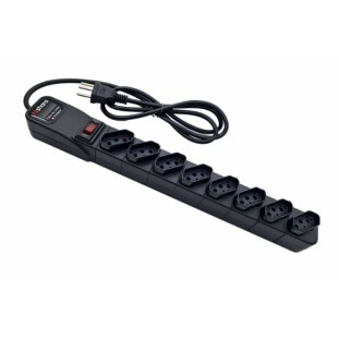 FILTRO DE LINHA TS SHARA C/8 TOMADAS 10A BIVOLT PRETO - 556
