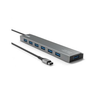 HUB USB-C COMTAC USB 2.0 7PORTAS USB 3.2 GEN ALUMINIO PRATA 24129452