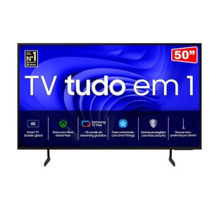 TV 50" UHD SAMSUNG 4K SMART CRISTAL UN50DU7700GXZD PRETA